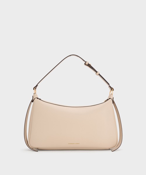 CHARLES & KEITH ショルダーバッグ Lane レーン チェーンリンクショルダーバッグ - ノワール