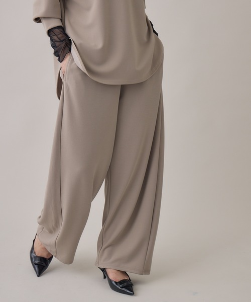 Paradise Picnic（パラダイスピクニック）の「cloche カットジョーゼットバレルパンツ（その他パンツ・レディース・ブラック/チャコールグレー/ベージュ・FREE）」の3枚目の写真