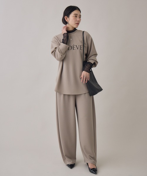 Paradise Picnic（パラダイスピクニック）の「cloche カットジョーゼットバレルパンツ（その他パンツ・レディース・ブラック/チャコールグレー/ベージュ・FREE）」の5枚目の写真