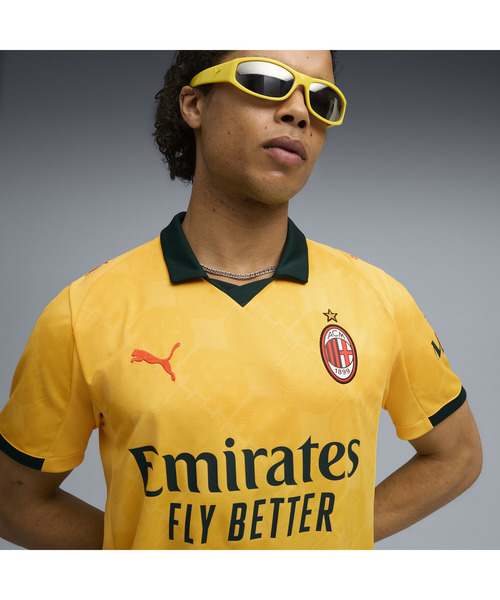 PUMA(プーマ)の「PUMA プーマ メンズ 2025-26 ACミラン サード レプリカ 半袖 ユニフォーム(Tシャツ/カットソー・メンズ・イエロー・X-SMALL/MEDIUM/LARGE/X-LARGE/SMALL)」の2枚目の写真