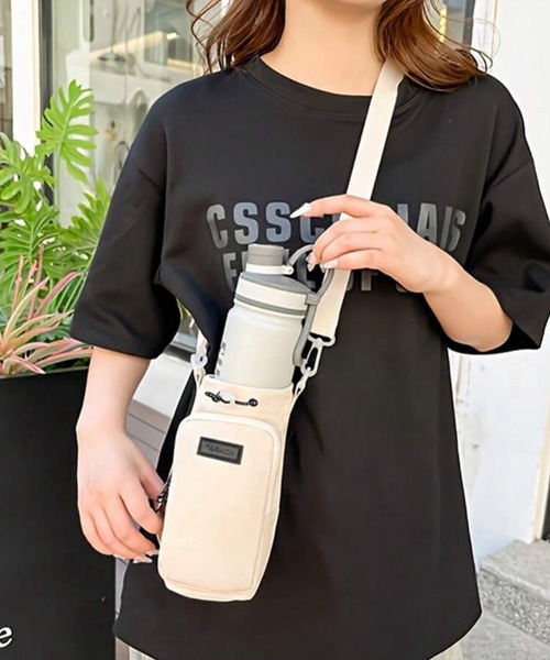 VIBGYOR(ヴィブジョー)の「【IZU】 ボトルホルダー付きミニショルダーバッグ(ブラック/ベージュ/ピンク/ブルー)(ボディバッグ/ウエストポーチ・レディース・ブラック/ブルー/ピンク/ベージュ・FREE)」の9枚目の写真