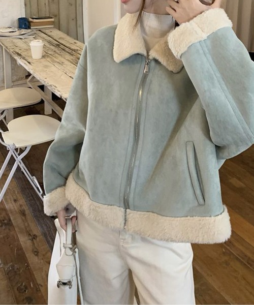 エコムートン×デニムJK AMAJI（アマジ）の「エコムートンショートコート（テーラード