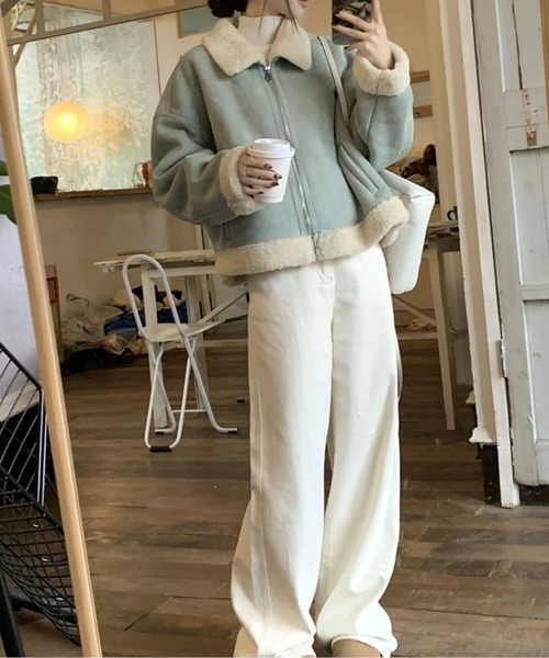 AMAJI（アマジ）の「エコムートンショートコート（テーラード
