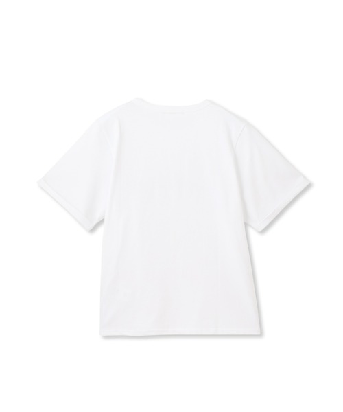 Droite lautreamont(ドロワットロートレアモン)の「フリンジコードロゴTシャツ≪手洗い可能≫(Tシャツ/カットソー・レディース・オフホワイト/ブラック・M)」の4枚目の写真