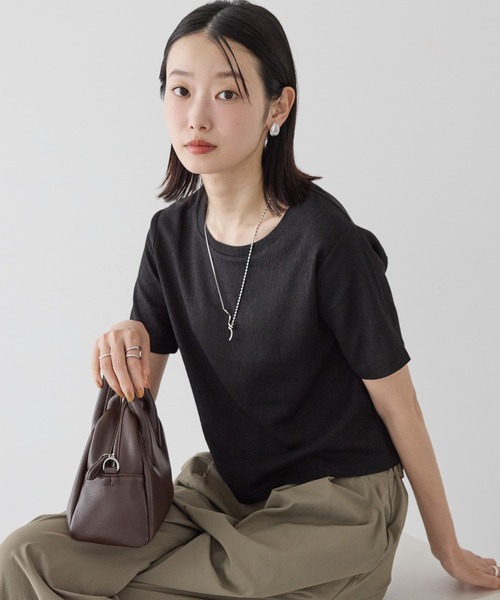 AMERICAN HOLIC(アメリカンホリック)の「アソートシャーリング半袖プルオーバー(Tシャツ/カットソー・レディース・ブラック/その他14/チェック・M/L)」の2枚目の写真