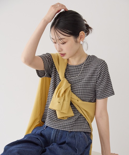 AMERICAN HOLIC(アメリカンホリック)の「アソートシャーリング半袖プルオーバー(Tシャツ/カットソー・レディース・ブラック/その他14/チェック・M/L)」の13枚目の写真