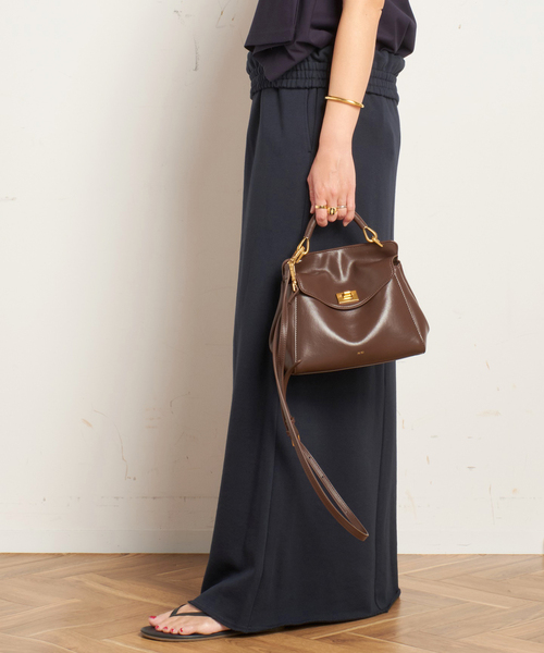 AP STUDIO（エーピーストゥディオ）の「フォールドオーバースウェットスカート（スカート・レディース・チャコールグレー/ネイビー・36/38）」の3枚目の写真