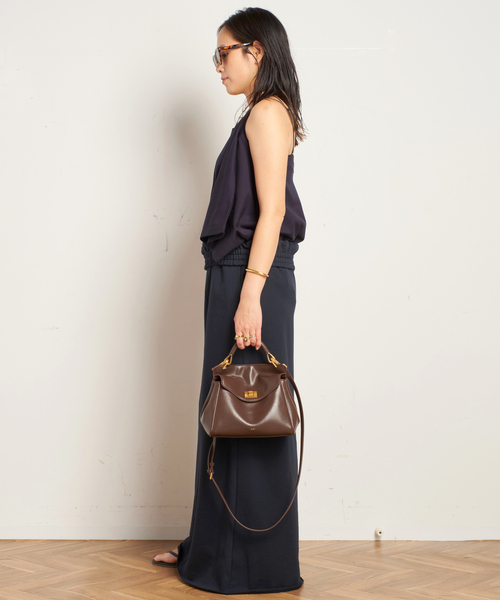 AP STUDIO（エーピーストゥディオ）の「フォールドオーバースウェットスカート（スカート・レディース・チャコールグレー/ネイビー・36/38）」の6枚目の写真