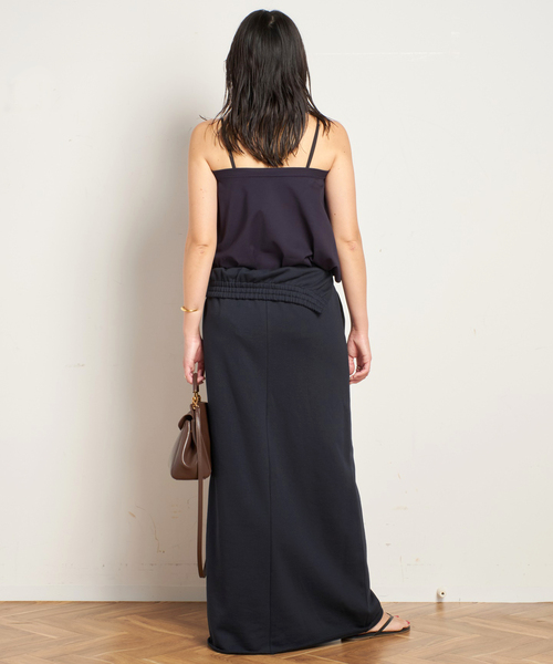 AP STUDIO（エーピーストゥディオ）の「フォールドオーバースウェットスカート（スカート・レディース・チャコールグレー/ネイビー・36/38）」の7枚目の写真