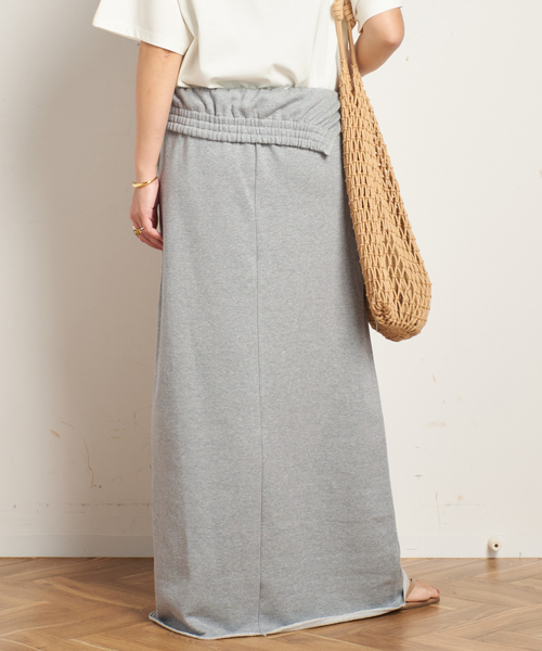 AP STUDIO（エーピーストゥディオ）の「フォールドオーバースウェットスカート（スカート・レディース・チャコールグレー/ネイビー・36/38）」の10枚目の写真