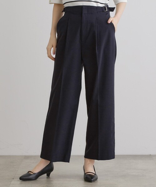 grove(グローブ)の「【接触冷感】ハイパーストレッチワイドパンツ(その他パンツ・レディース・ブルー系その他/ネイビー/ホワイト系5・01/02/03/04/05)」の1枚目の写真