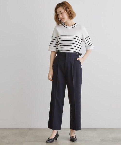 grove(グローブ)の「【接触冷感】ハイパーストレッチワイドパンツ(その他パンツ・レディース・ブルー系その他/ネイビー/ホワイト系5・01/02/03/04/05)」の9枚目の写真