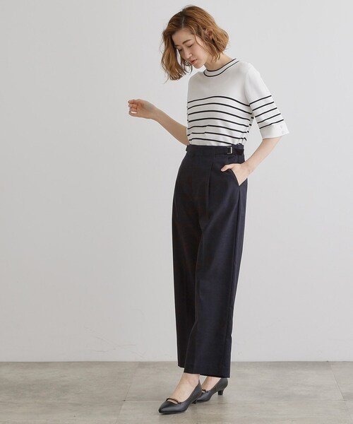 grove(グローブ)の「【接触冷感】ハイパーストレッチワイドパンツ(その他パンツ・レディース・ブルー系その他/ネイビー/ホワイト系5・01/02/03/04/05)」の10枚目の写真