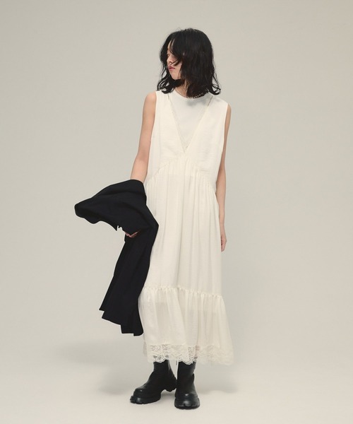 【新品】&エルシー　カモフラージュワンピース トールサイズ ロング丈シャツワンピース（共布ベルト付） 通販