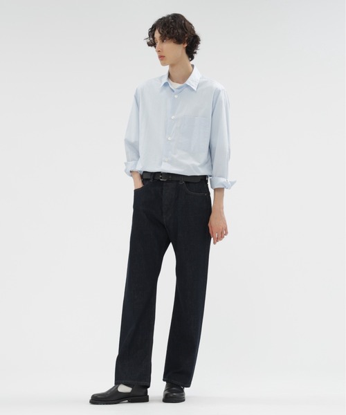 MARGARET HOWELL(マーガレットハウエル)の「COTTON SILK STRIPE(シャツ/ブラウス・メンズ・ブルー・LARGE/MEDIUM/SMALL)」の2枚目の写真