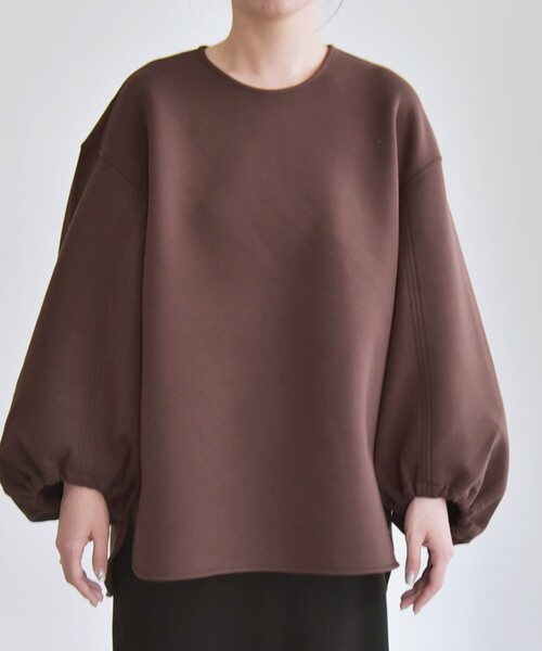 カランシエル（quaranciel）/quaranciel:〈洗濯機可能〉ポンチ ボリュームスリーブ ビッグ スウェット プルオーバー セール】quaranciel:〈洗濯機可能〉ポンチ ボリュームスリーブ ビッグ