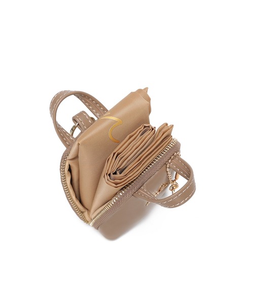 dazzlin(ダズリン)の「【dazzlin/ダズリン】バレッタリボン エコバッグ入バッグチャーム付 ミニハンドバッグ(ハンドバッグ・レディース・ブラック/ミント/ピンク/グレー/ベージュ/ダークブラウン/ブラック×ホワイト・FREE)」の10枚目の写真