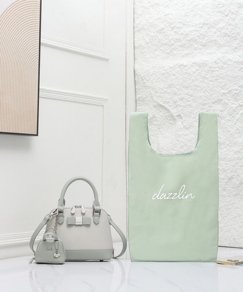 dazzlin(ダズリン)の「【dazzlin/ダズリン】バレッタリボン エコバッグ入バッグチャーム付 ミニハンドバッグ(ハンドバッグ・レディース・ブラック/ミント/ピンク/グレー/ベージュ/ダークブラウン/ブラック×ホワイト・FREE)」の18枚目の写真