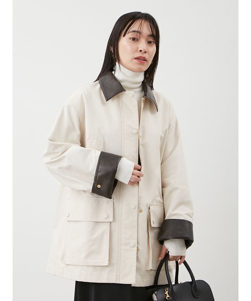 ハーフ丈ハンティングジャケット（ミリタリージャケット）｜Mila Owen