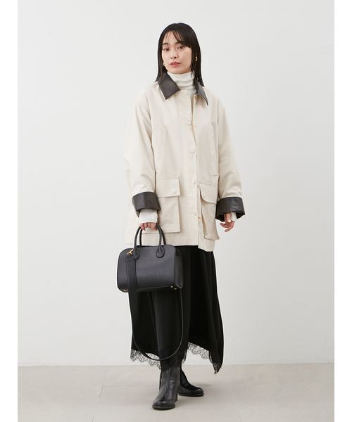 新品未使用　ショート丈ハンティングジャケット　BEG Mila Owen Mila Owen（ミラオーウェン）の「ショート丈ハンティングジャケット