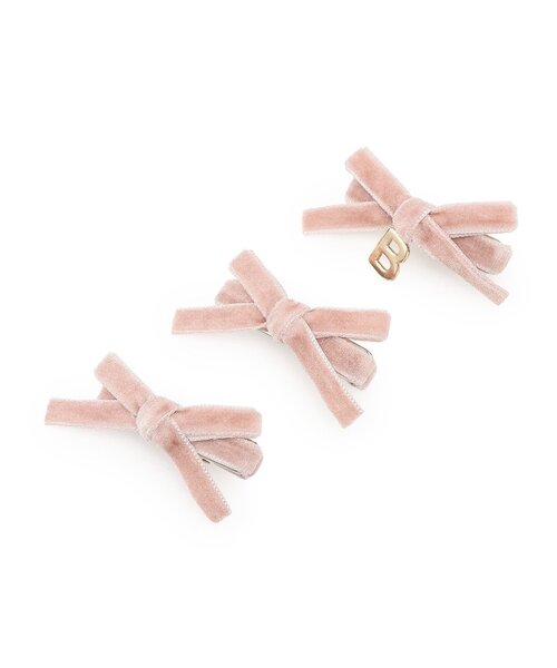 by LOVEiT（バイラビット）の「ベルベットリボンクリップ（ヘアピン・キッズ・ピンク/キャメル/オフホワイト・F）」の3枚目の写真