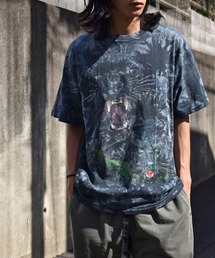 LABORATORY R（ラボラトリーアール）の「【USED】90’s Back To Earth “Black panther” タイダイ アニマル Tシャツ（Tシャツ/カットソー・メンズ）」