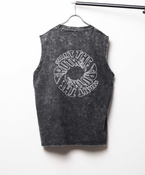 B.I.D.（ビーアイディー）の「《ピグメントプリントノースリーブ》（Tシャツ/カットソー・メンズ・ブラック・FREE）」の2枚目の写真