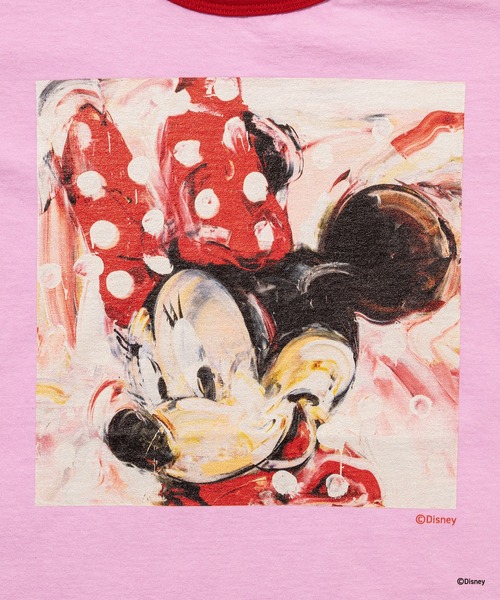 Disney(ディズニー)の「MINNIE MOUSE / RINGER T-SHIRT(Tシャツ/カットソー・メンズ・ピンク・S/M/SHORT)」の5枚目の写真