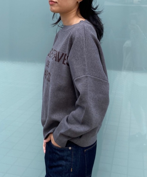 EMMA ROUGE VIF(エマルージュヴィフ)の「【2025新色登場】ジャガードロゴニット(ニット/セーター・レディース・ブラウン/ネイビー/イエロー/グレー・フリー)」の6枚目の写真