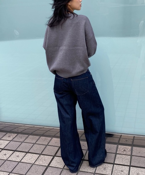 EMMA ROUGE VIF(エマルージュヴィフ)の「【2025新色登場】ジャガードロゴニット(ニット/セーター・レディース・ブラウン/ネイビー/イエロー/グレー・フリー)」の12枚目の写真