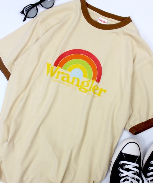 Wrangler(ラングラー)の「Wrangler / WRINGER TEE / WT5170(Tシャツ/カットソー・レディース・ネイビー/ブラウン/グリーン・LARGE)」の13枚目の写真