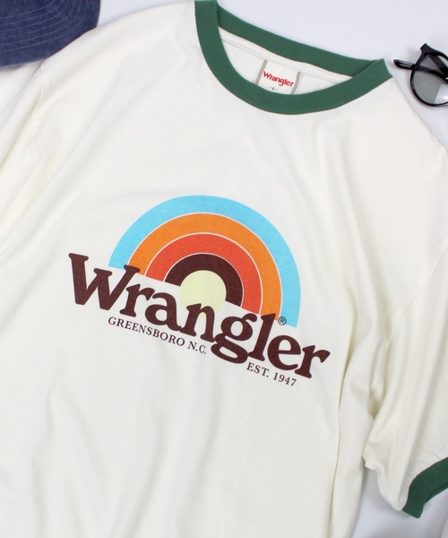 Wrangler(ラングラー)の「Wrangler / WRINGER TEE / WT5170(Tシャツ/カットソー・レディース・ネイビー/ブラウン/グリーン・LARGE)」の12枚目の写真