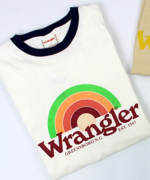 Wrangler(ラングラー)の「Wrangler / WRINGER TEE / WT5170(Tシャツ/カットソー・レディース・ネイビー/ブラウン/グリーン・LARGE)」の9枚目の写真