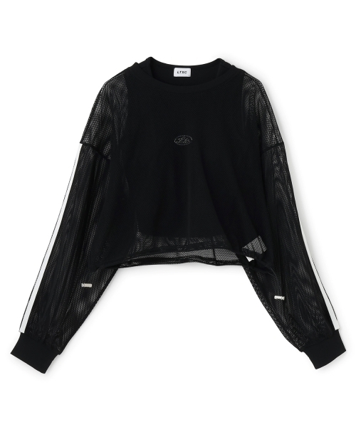 LOVETOXIC（ラブトキシック）の「【LTXC】インナーつきメッシュTシャツ（アンサンブル・キッズ・ブラック/カーキ/オフホワイト・S:140cm/130cm/L:160cm/M:150cm）」の9枚目の写真