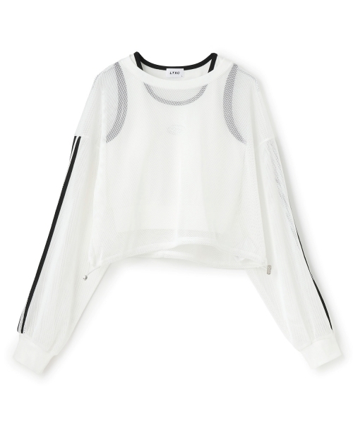 LOVETOXIC（ラブトキシック）の「【LTXC】インナーつきメッシュTシャツ（アンサンブル・キッズ・ブラック/カーキ/オフホワイト・S:140cm/130cm/L:160cm/M:150cm）」の10枚目の写真