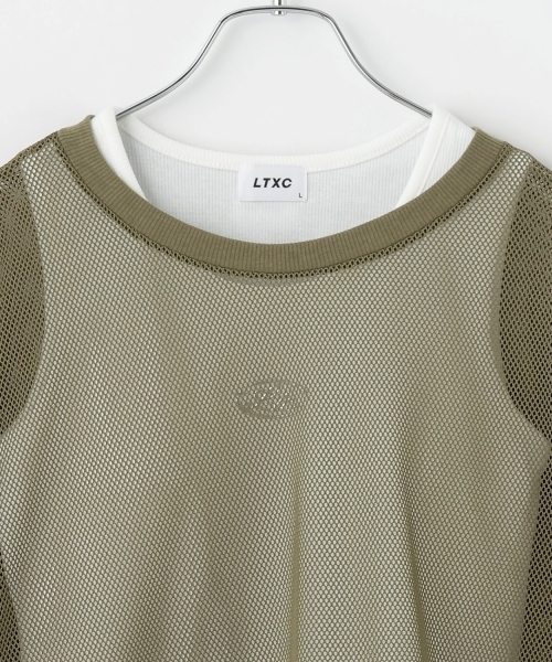 LOVETOXIC（ラブトキシック）の「【LTXC】インナーつきメッシュTシャツ（アンサンブル・キッズ・ブラック/カーキ/オフホワイト・S:140cm/130cm/L:160cm/M:150cm）」の14枚目の写真