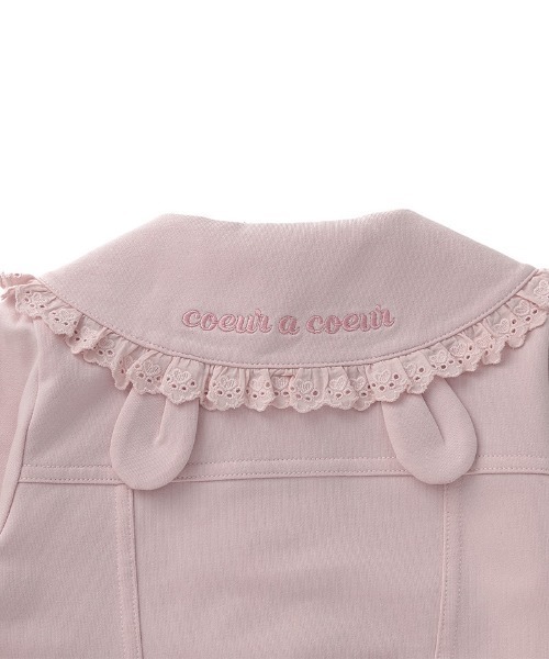 coeur a coeur（クーラクール）の「coeur a coeur デニムニットジャケット（その他アウター・キッズ・ピンク/ネイビー・120cm/110cm/100cm/90cm）」の5枚目の写真