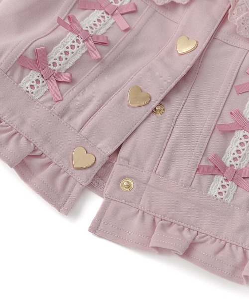 coeur a coeur（クーラクール）の「coeur a coeur デニムニットジャケット（その他アウター・キッズ・ピンク/ネイビー・120cm/110cm/100cm/90cm）」の6枚目の写真