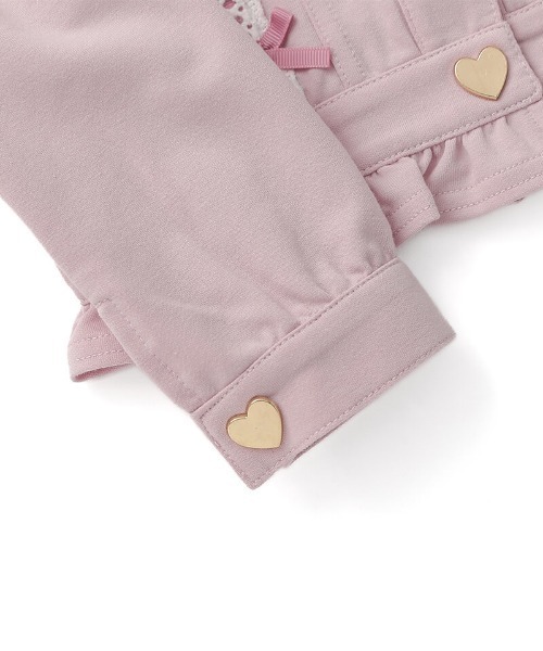 coeur a coeur（クーラクール）の「coeur a coeur デニムニットジャケット（その他アウター・キッズ・ピンク/ネイビー・120cm/110cm/100cm/90cm）」の9枚目の写真