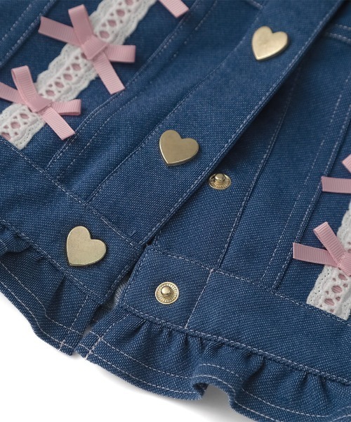 coeur a coeur（クーラクール）の「coeur a coeur デニムニットジャケット（その他アウター・キッズ・ピンク/ネイビー・120cm/110cm/100cm/90cm）」の13枚目の写真