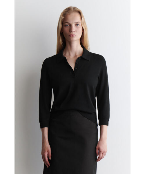 メリノウールニットポロ（ポロシャツ）｜COS（コス）のファッション