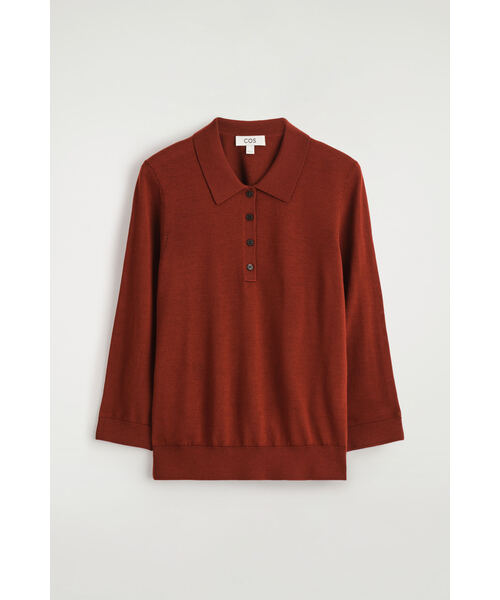 メリノウールニットポロ（ポロシャツ）｜COS（コス）のファッション