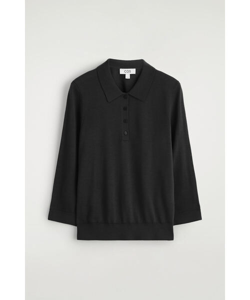 メリノウールニットポロ（ポロシャツ）｜COS（コス）のファッション