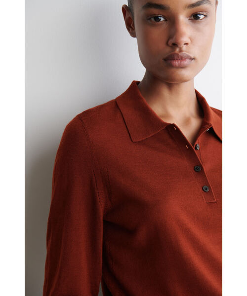 メリノウールニットポロ（ポロシャツ）｜COS（コス）のファッション