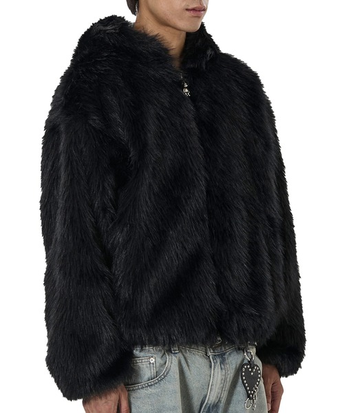 OY ファーコート OY/オーワイ』WILD FUR HOODIE JACKET/ワイルドファーフーディー
