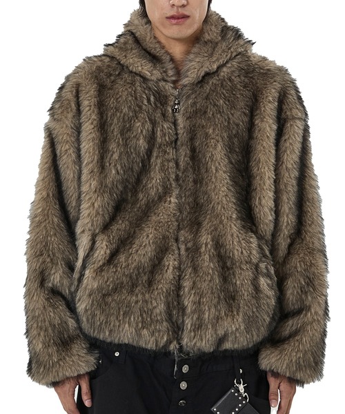 OY/オーワイ』WILD FUR HOODIE JACKET/ワイルドファーフーディー