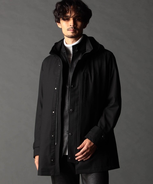 NICOLE CLUB FOR MEN(ニコルクラブフォーメン)の「フード着脱3WAYスタンドコート(その他アウター・メンズ・サンドベージュ/ブラック/チャコールグレー・X-LARGE/XX-LARGE/MEDIUM/LARGE)」の1枚目の写真