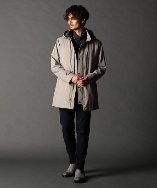 NICOLE CLUB FOR MEN(ニコルクラブフォーメン)の「フード着脱3WAYスタンドコート(その他アウター・メンズ・サンドベージュ/ブラック/チャコールグレー・X-LARGE/XX-LARGE/MEDIUM/LARGE)」の4枚目の写真