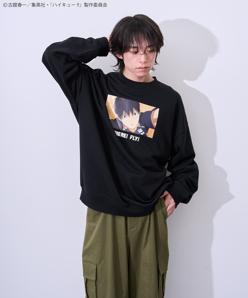 Green Parks(グリーンパークス)の「ハイキュー!! 影山トレーナー(スウェット・レディース・ブラック・FREE)」の8枚目の写真