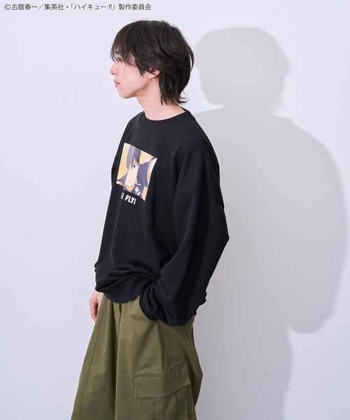 Green Parks(グリーンパークス)の「ハイキュー!! 影山トレーナー(スウェット・レディース・ブラック・FREE)」の10枚目の写真